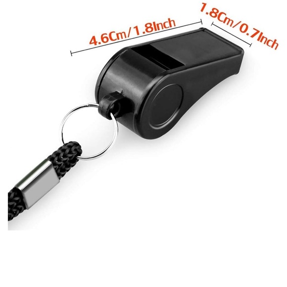 Whistle, 2 Packs Plastic Sports Whistles w/ Lanyard, Loud Sound Ideal for Coach - Picture 1 of 6